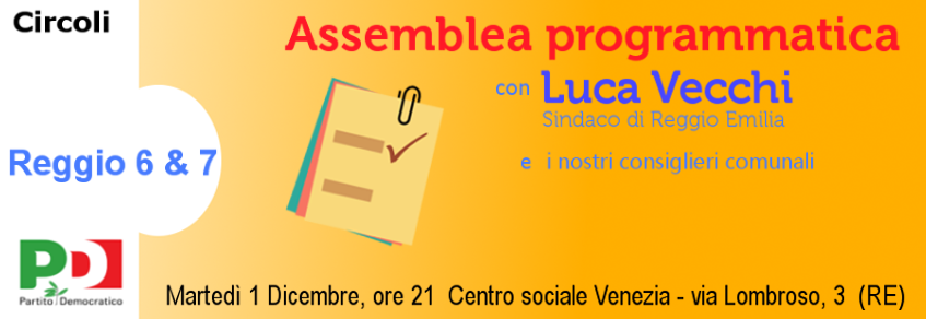 Scopri di più sull'articolo Assemblea congiunta circoli 6-7 con il Sindaco.