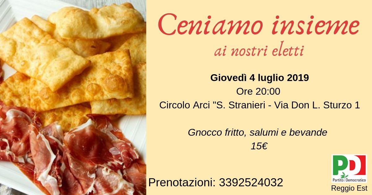 Scopri di più sull'articolo Cena con gli eletti!