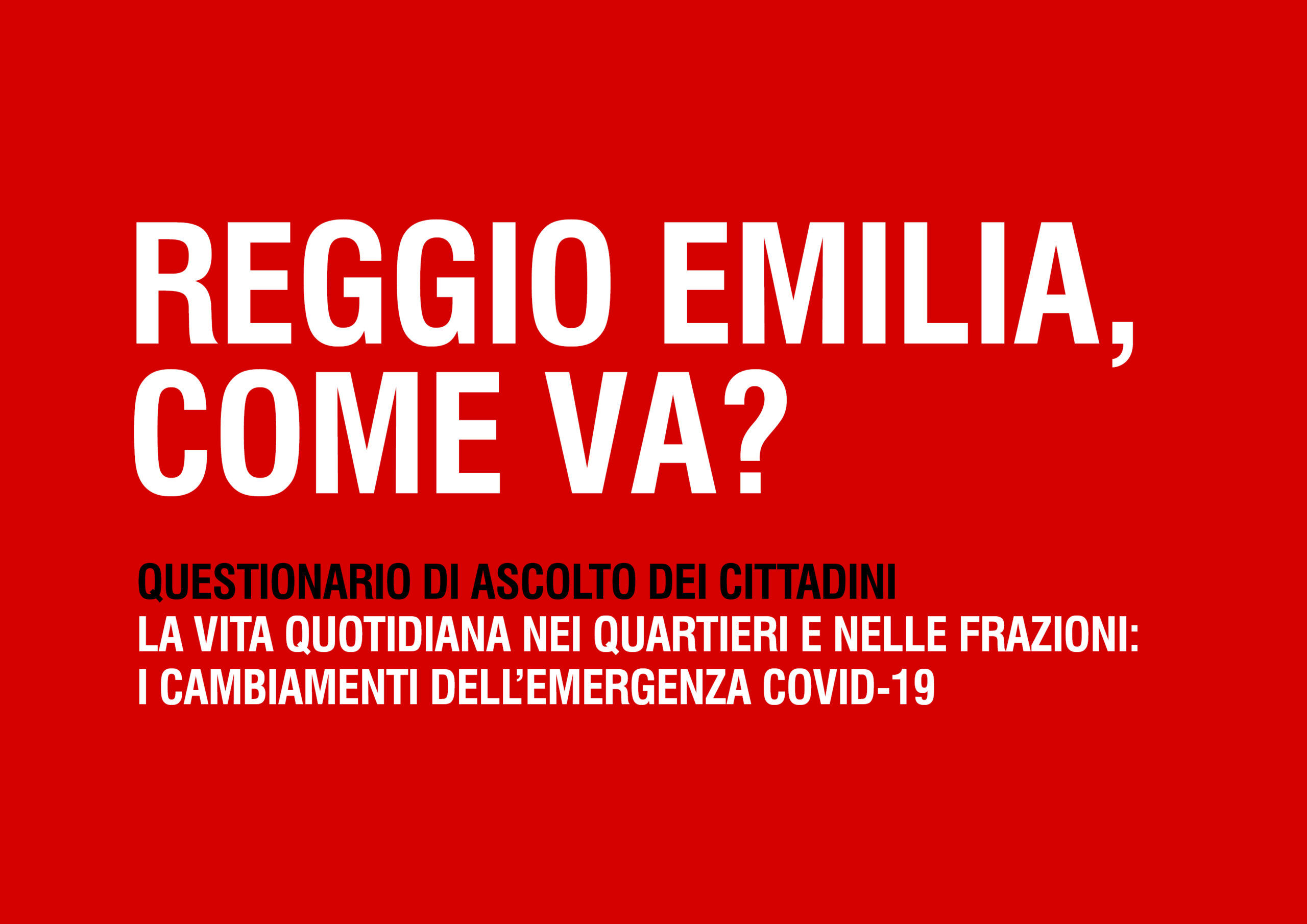 Scopri di più sull'articolo Reggio Emilia, come va? – Il questionario del comune