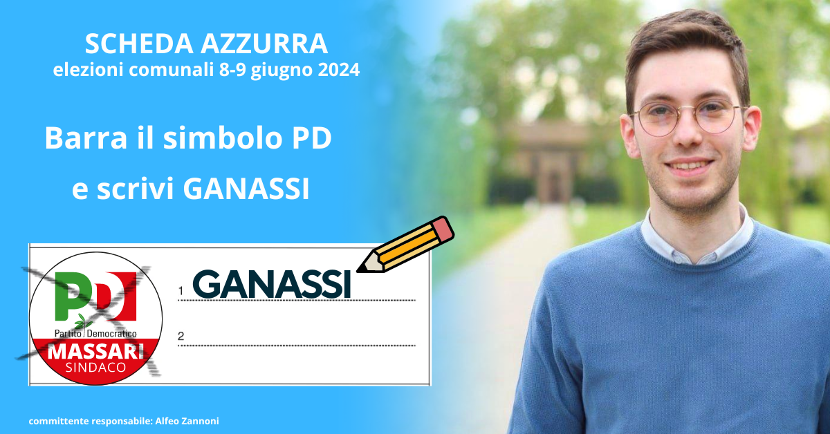 Scopri di più sull'articolo Elezioni comunali, il nostro sostegno a Nando Ganassi!